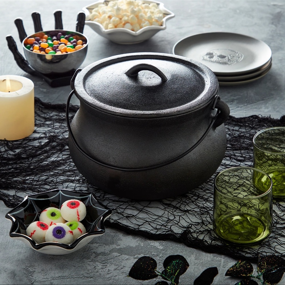 Black Cast Iron Cauldron